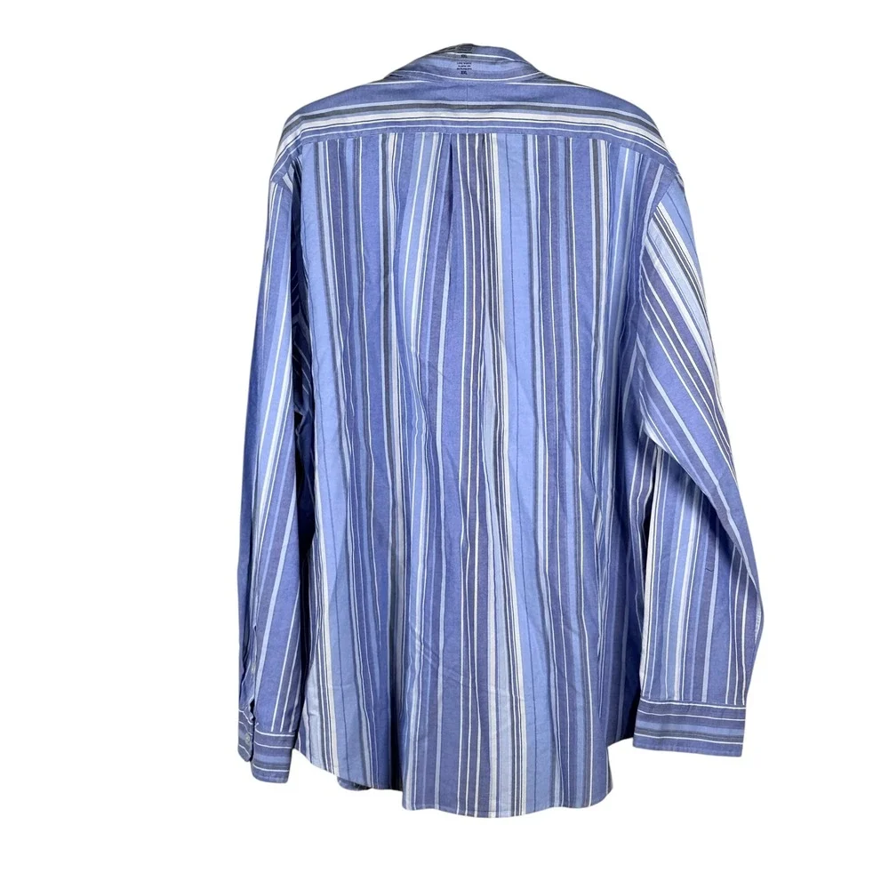 Polo Ralph Lauren Oxford Shirt Button Down Mens XXL Blue Striped Classic Fit NEW